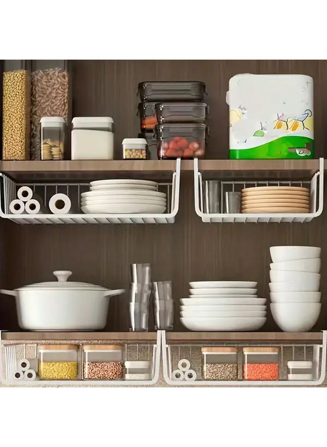 White Heavy Duty Metal Storage Organizer Shelf No Assembly Needed Space Saving - Image 2