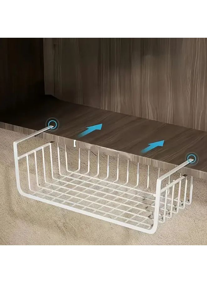 White Heavy Duty Metal Storage Organizer Shelf No Assembly Needed Space Saving - Image 4