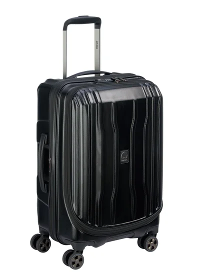 DELSEY Paris Cruise 58cm Hardcase 4 Double Wheel Cabin Luggage Trolley Black