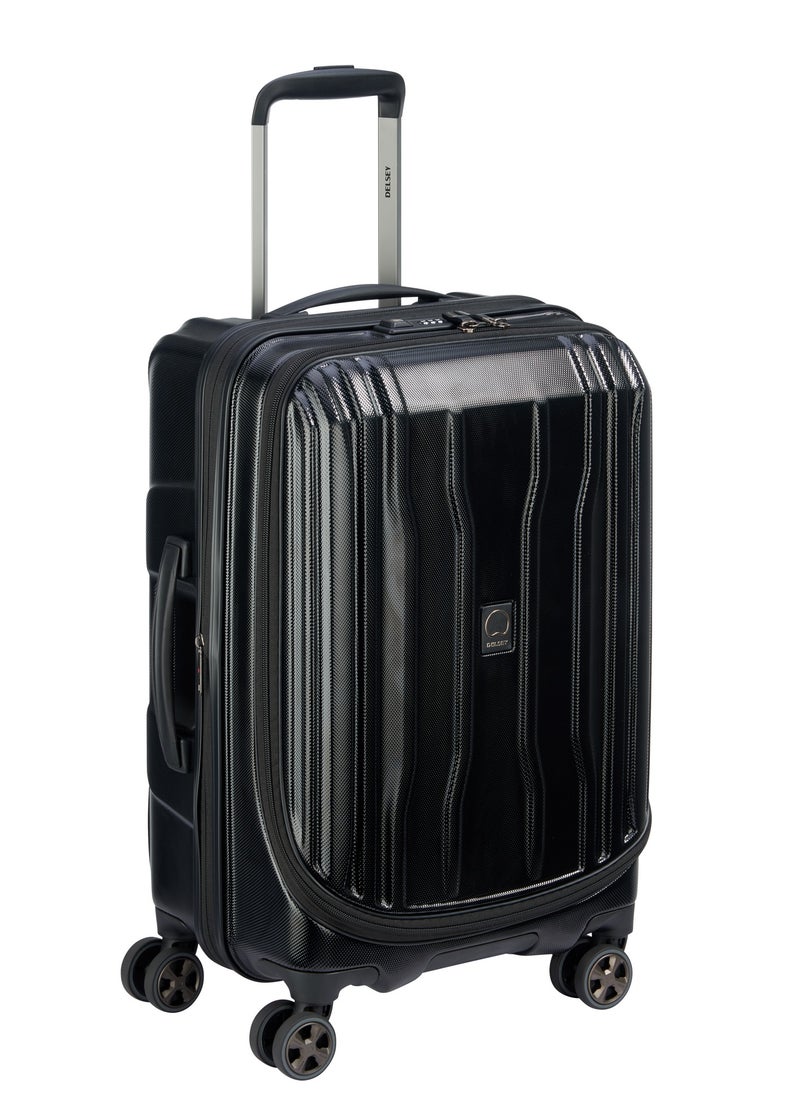 DELSEY Paris - Cruise 58cm Hardcase 4 Double Wheel Cabin Luggage Trolley Black - Image 1