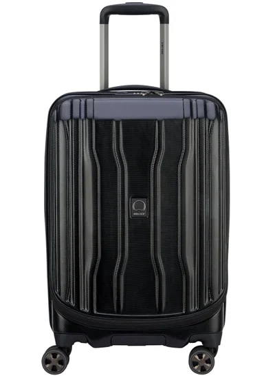 ديلسي _باريس حقيبة ترولي كروز 58 سم بهيكل صلب وعجلات مزدوجة سوداء