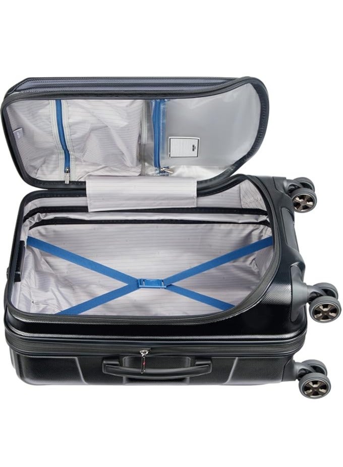 ديلسي _باريس حقيبة ترولي كروز 58 سم بهيكل صلب وعجلات مزدوجة سوداء - Image 4