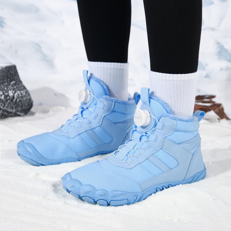 Outdoor Sports Cotton Shoes Women'S Fleece-Lined Warm Cotton Shoes Couple'S Waterproof Non-Slip Snow Boots Winter Five-Finger Cotton Shoes - Image 4