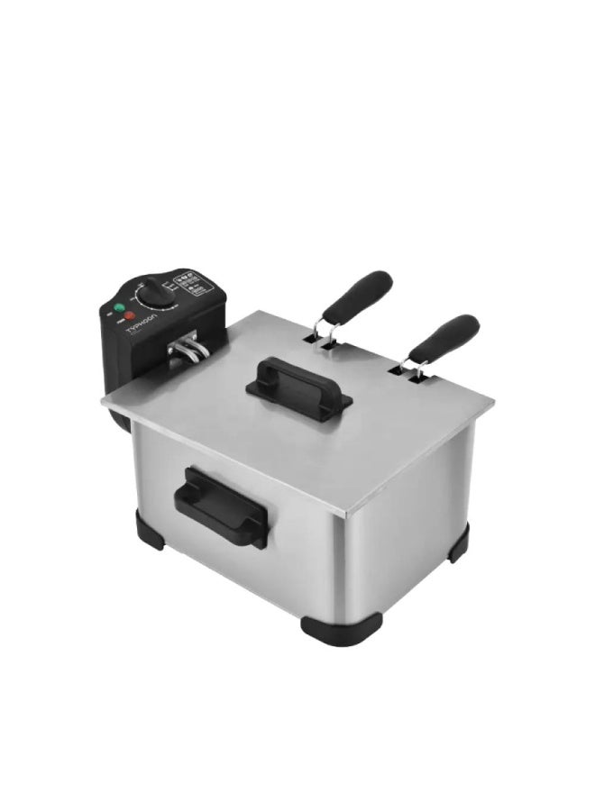 Typhoon Windowless Deep Fryer - 5 Liters - 2000 Watts - Silver - TY-04-003 - Image 1