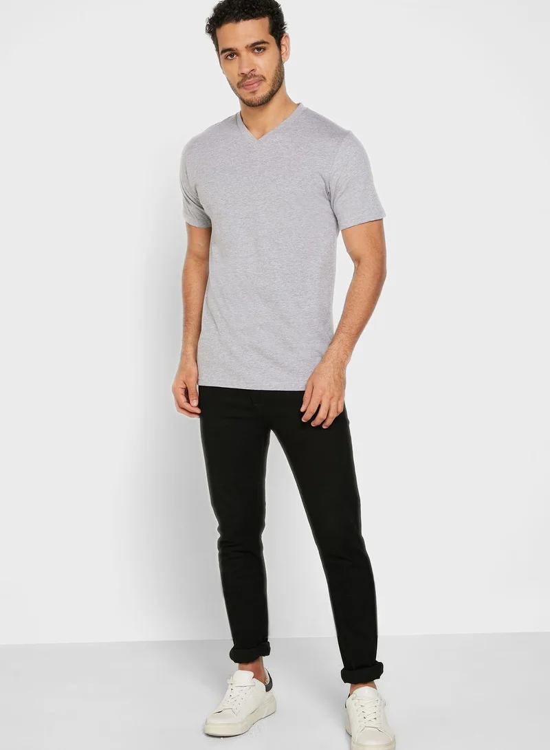 Seventy Five Basics 3 Pack Essential V Neck T-Shirts
