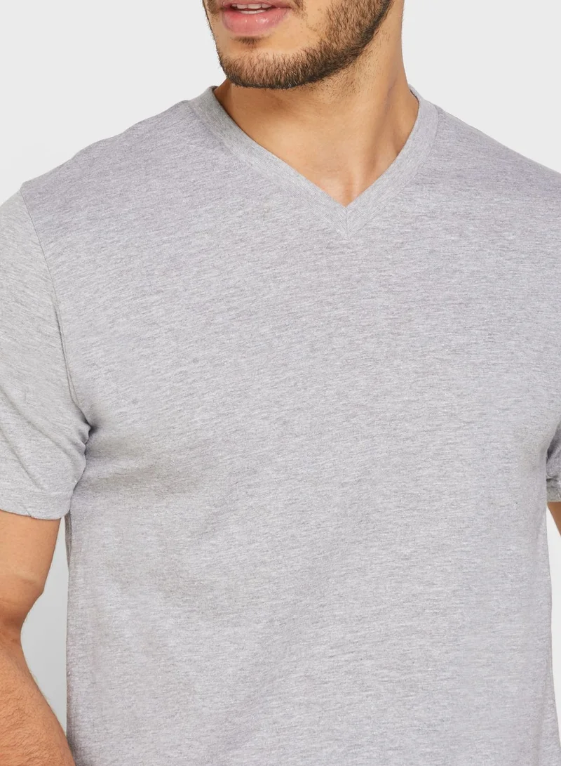 Seventy Five Basics 3 Pack Essential V Neck T-Shirts