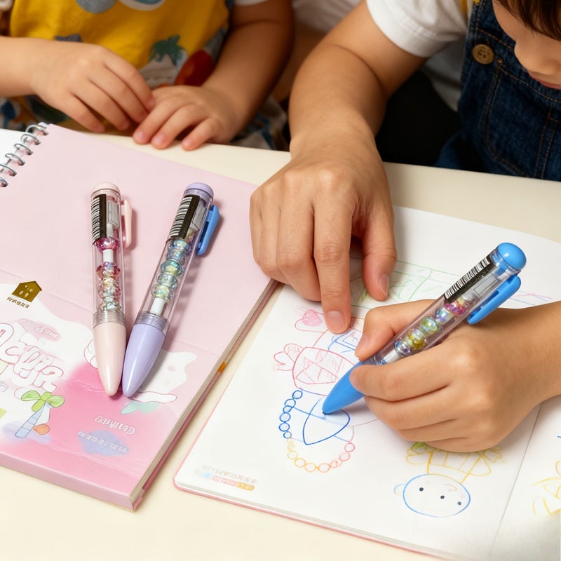 1pc Ke Qi String Pen Planet Astronaut 0.5mm Beaded Gel Pen Cute Click Pen Stress Relief High Value Water Based Ink - Image 5