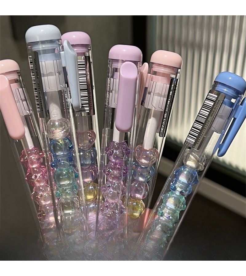 1pc Ke Qi String Pen Planet Astronaut 0.5mm Beaded Gel Pen Cute Click Pen Stress Relief High Value Water Based Ink - Image 1