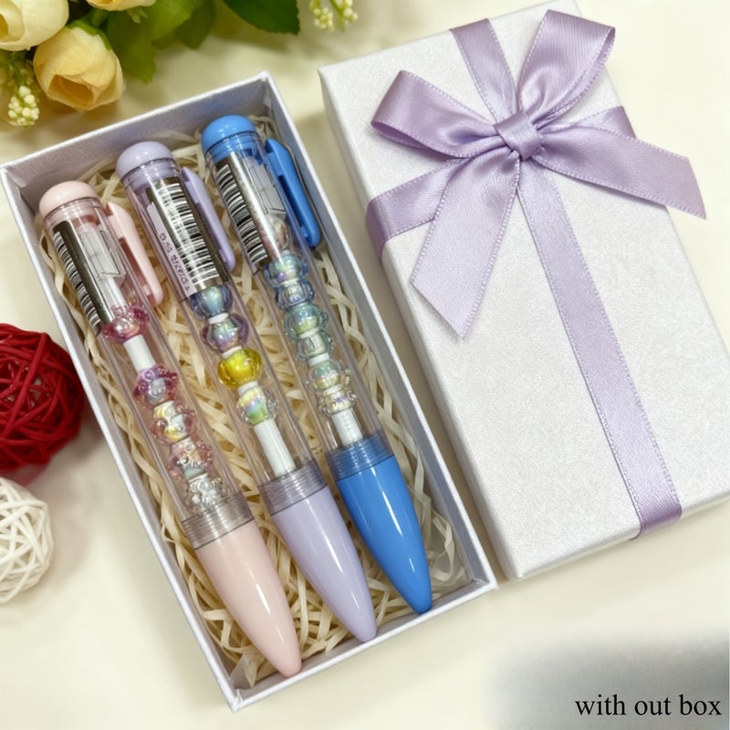 1pc Ke Qi String Pen Planet Astronaut 0.5mm Beaded Gel Pen Cute Click Pen Stress Relief High Value Water Based Ink - Image 4