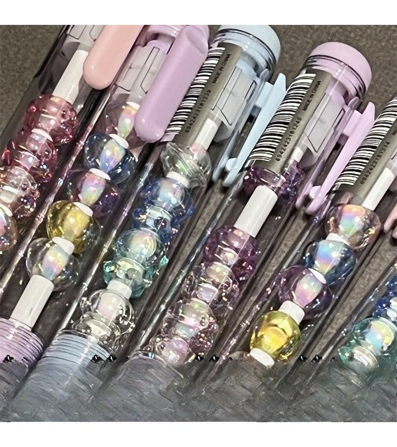 1pc Ke Qi String Pen Planet Astronaut 0.5mm Beaded Gel Pen Cute Click Pen Stress Relief High Value Water Based Ink - Image 2
