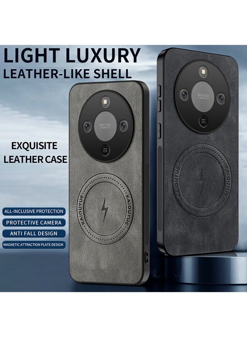 X-level For Honor X9d Magnetic PU Leather Phone Case, Compatible with Honor X9d Luxury Super Light Phone Back Cover Blue - Image 2