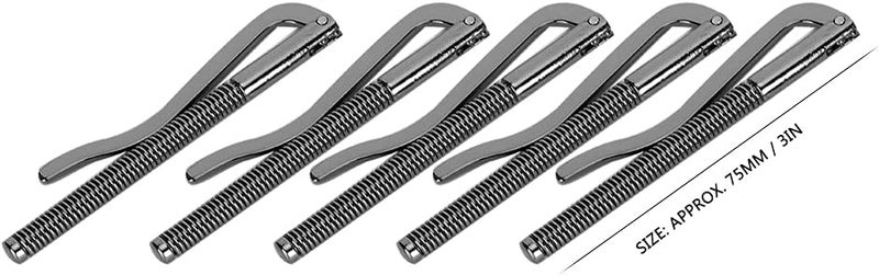 Money Clip, Cash Clip 75mm Spring Clip with High Hardness for Leather Wallet (Black) - Image 2