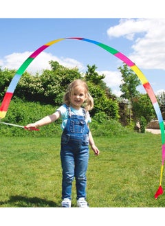 KASTWAVE Dance Ribbons Gymnastic Ribbon for Kids Dancing Streamers Rhythmic with a Twirling Rod Streamer Baton Art 5 Pieces  - Image 3