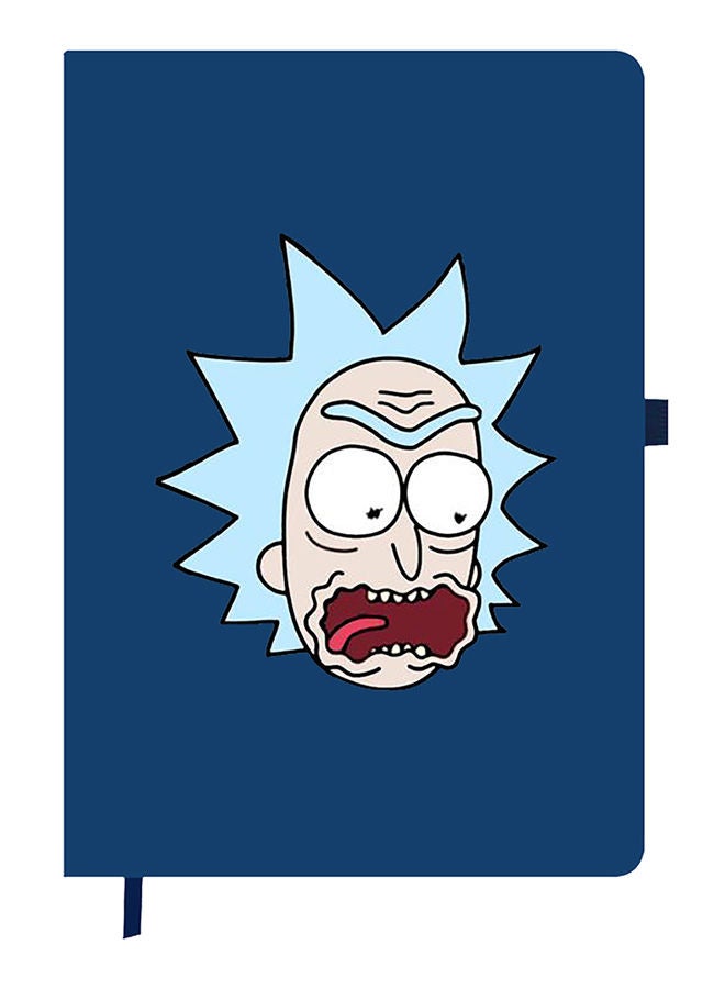 Designer A5 Thick Blue Hardcover Notebook Rick