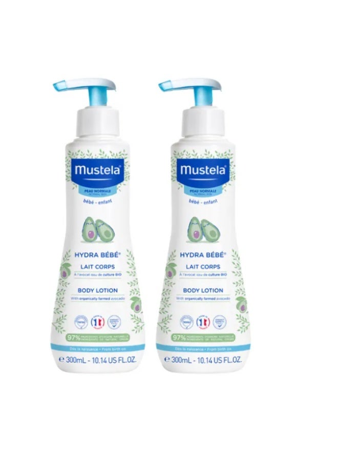 Mustela Pack of 2 Moisturizing Body Lotion, 300ml - Image 1