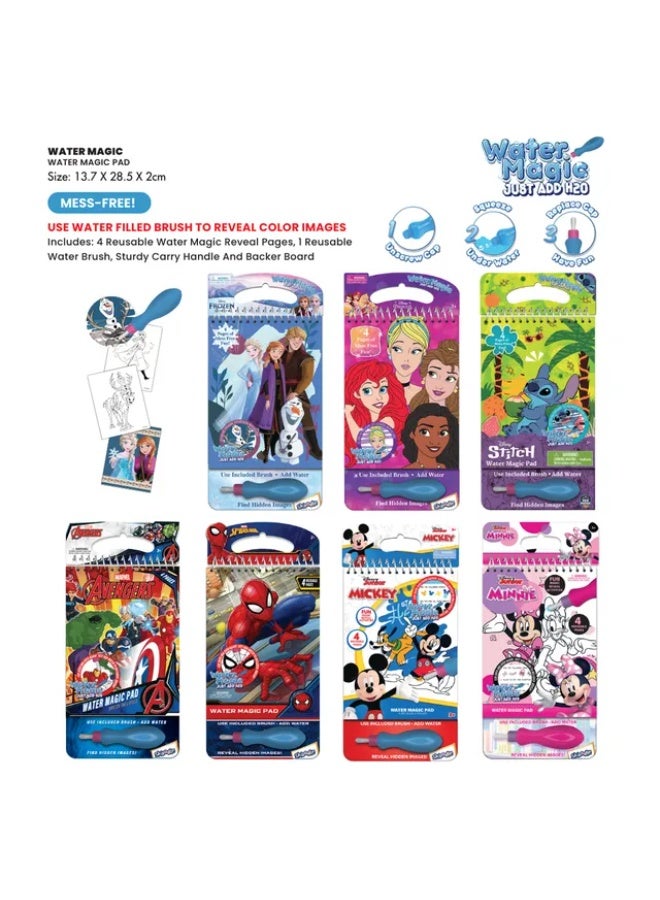 Disney - Frozen Water Magic Pad with Brush [101041] - reusable reveal pages and a water-filled brush—mess-free fun for kids aged 3+ to uncover colorful Frozen images with water - Image 4