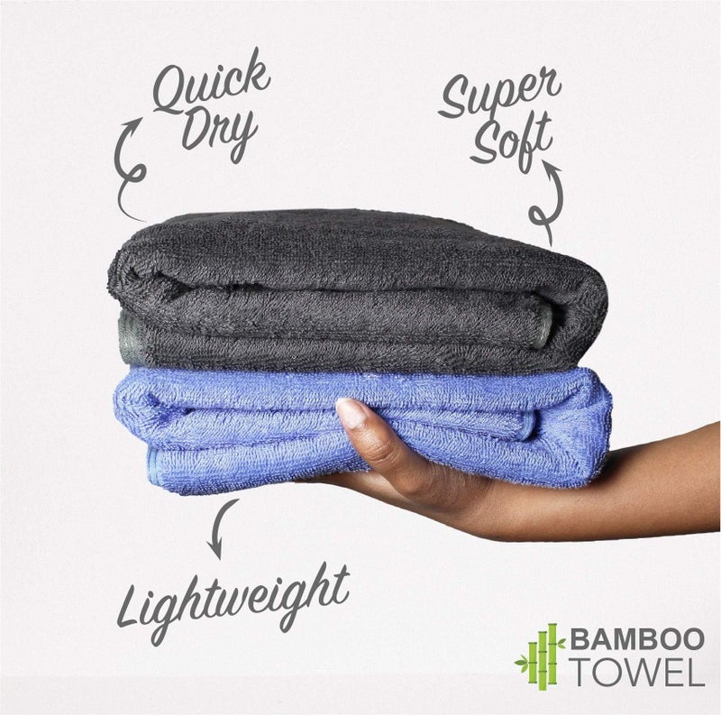 HEELIUM Bamboo Bath Towel | 3X Softer & Quick Drying | 400 GSM -140 X 70 Cm - Image 3