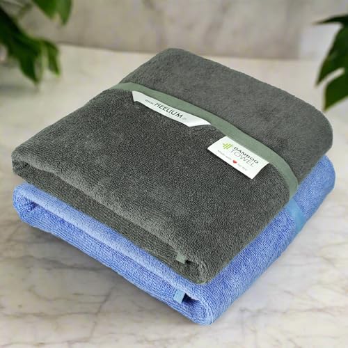 HEELIUM Bamboo Bath Towel | 3X Softer & Quick Drying | 400 GSM -140 X 70 Cm - Image 1