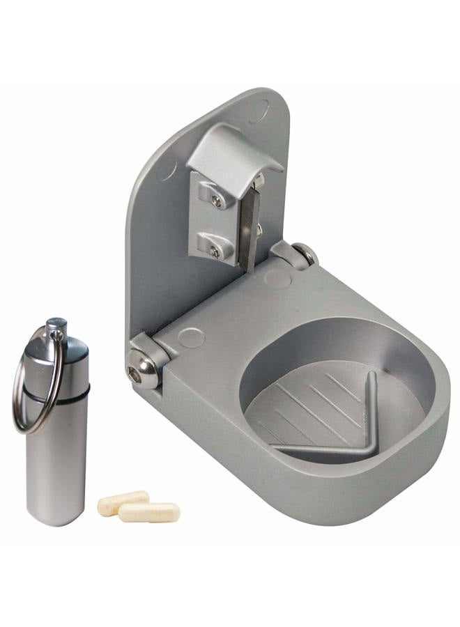 Pill Mill Cutter Splitter with Box - Blade That Never Dull - Grip Handle Cuts Small or Large s with Ease - Light and Durable Tablet Divider - Perfect Medicine Slicer for Travel - Image 1