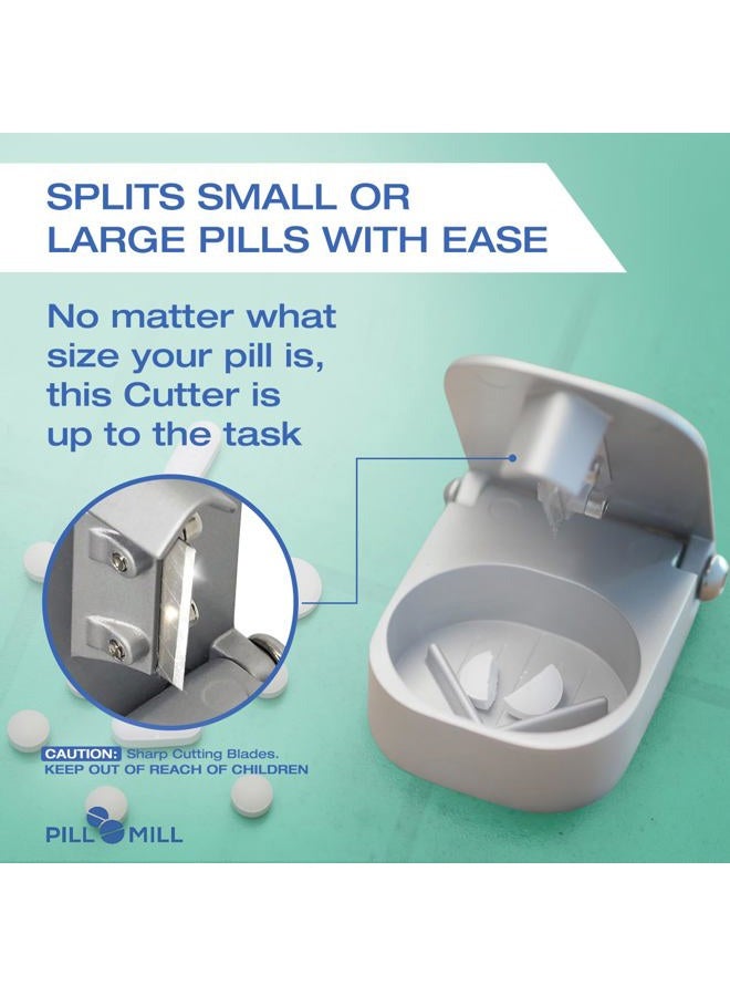 Pill Mill Cutter Splitter with Box - Blade That Never Dull - Grip Handle Cuts Small or Large s with Ease - Light and Durable Tablet Divider - Perfect Medicine Slicer for Travel - Image 5