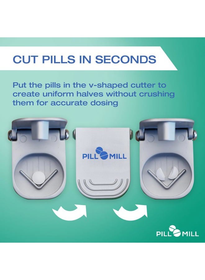 Pill Mill Cutter Splitter with Box - Blade That Never Dull - Grip Handle Cuts Small or Large s with Ease - Light and Durable Tablet Divider - Perfect Medicine Slicer for Travel - Image 3