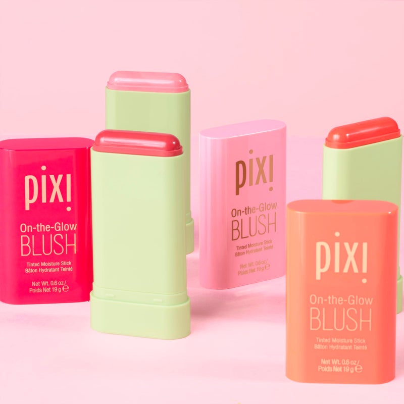 Pixi On-the-Glow Blush - Ruby, Hydrating Tinted Moisture Blush Stick with Ginseng, Aloe Vera & Fruit Extracts, For Cheeks & Lips, 19g / 0.6oz, Paraben-Free - Image 4