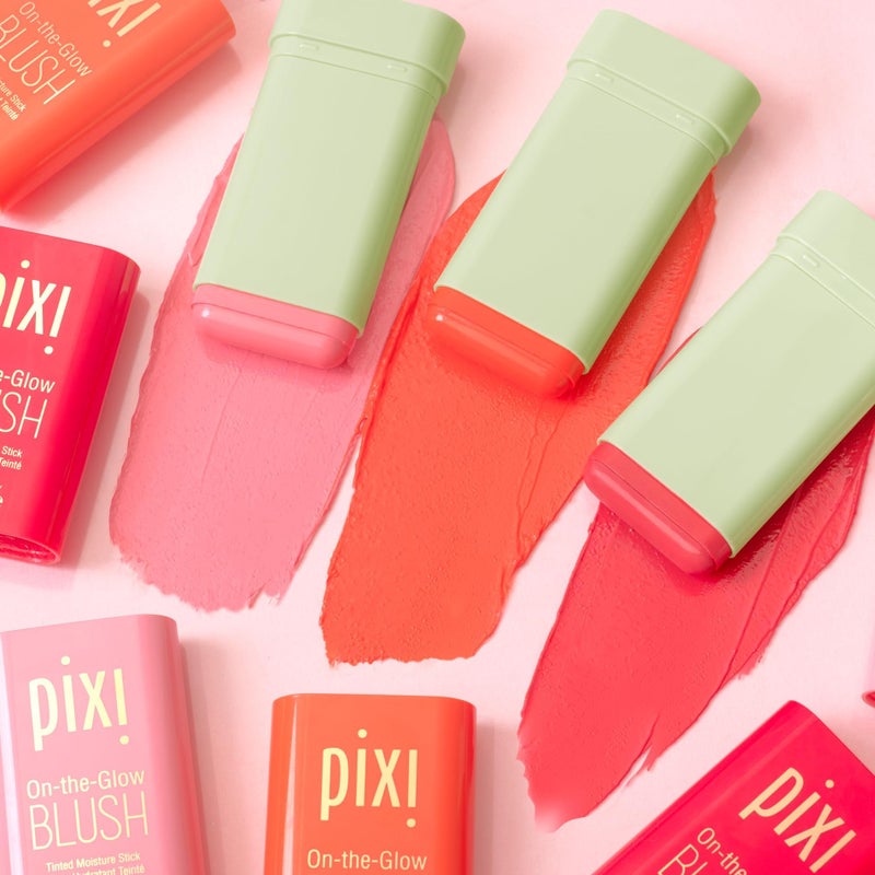 Pixi On-the-Glow Blush - Ruby, Hydrating Tinted Moisture Blush Stick with Ginseng, Aloe Vera & Fruit Extracts, For Cheeks & Lips, 19g / 0.6oz, Paraben-Free - Image 2