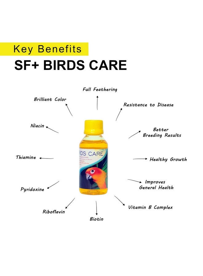 مجموعة 3 في 1 من إس إف+ هيربال بلس للعناية بالطيور، مكمل غذائي كالسي+ للطيور، يساعد في النمو وإنتاج الهيموجلوبين، ويساعد في إضافة لون رائع + ريش كامل لجميع الطيور (متعدد الألوان) - Image 2