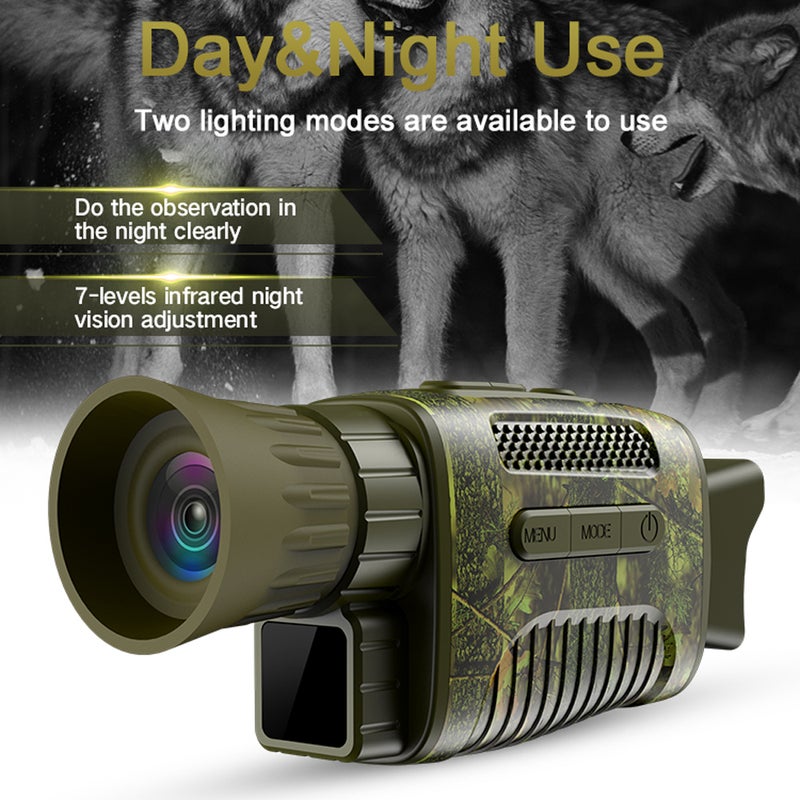 1080P Portable Night-Visions Device Day Night Use Photo Taking Video Recording 4X Digital Zoom Monocular Scope 5MP 8MP 12MP Photo Resolution 7 Levels of Infrared Adjustment Digital Vedio Camera - Image 2