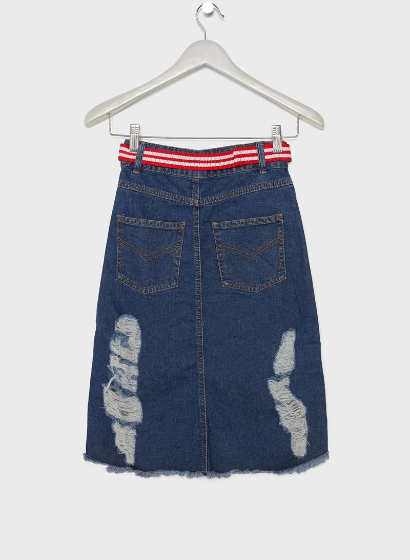 Reserved Teen Ripped Skirt