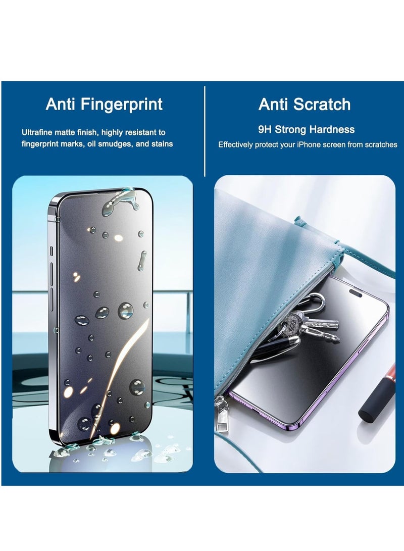 DUSALA [2-Pack] iPhone 14 Pro Matte Privacy Ceramic Screen Protector Film Matte Anti-Spy Full Adhesive Flexible[Not A Glass] Anti-Spy Full Adhesive Flexible Film For iPhone 14 Pro 5G (iPhone 14 Pro) - Image 4