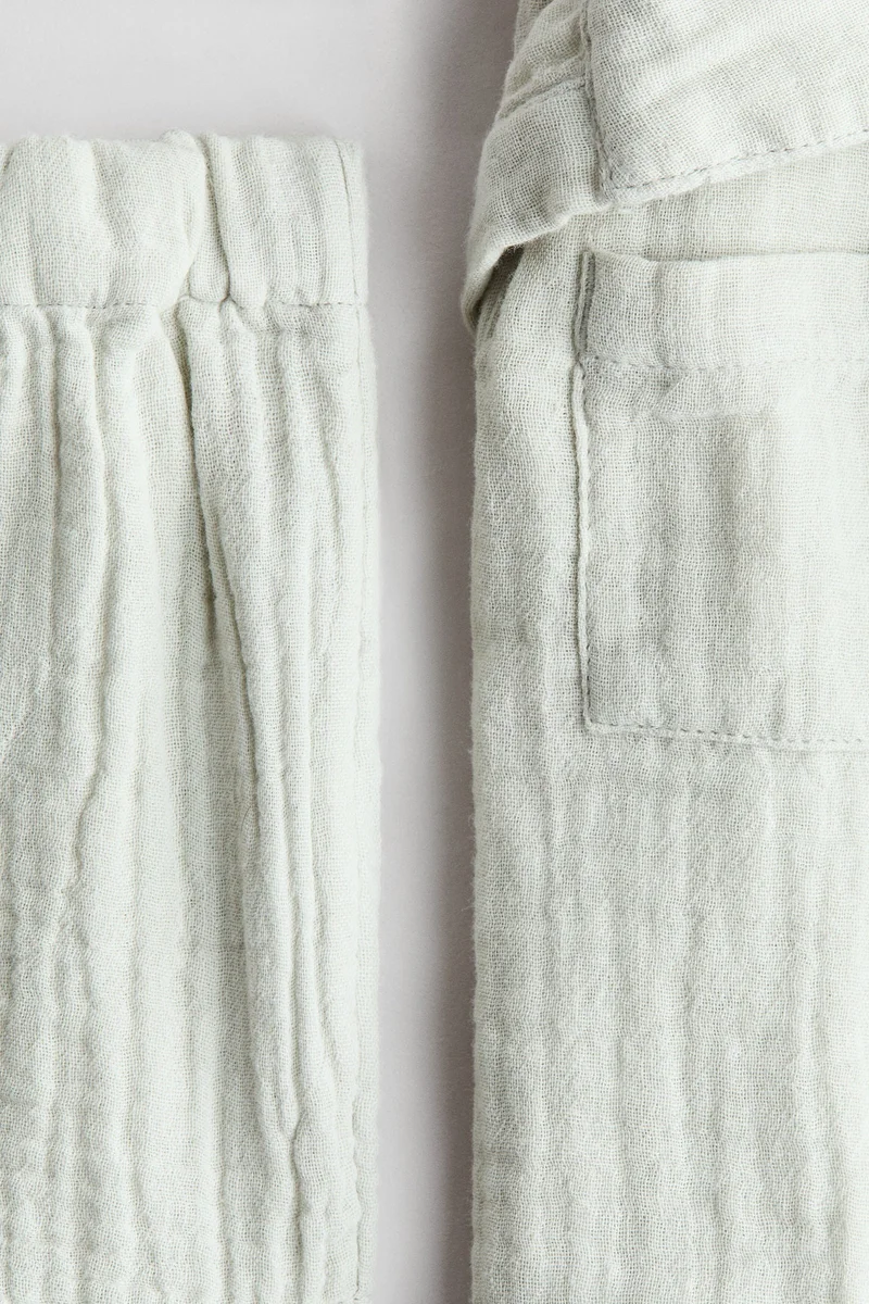H&M  2-piece cotton muslin set for Men | Best Price UAE