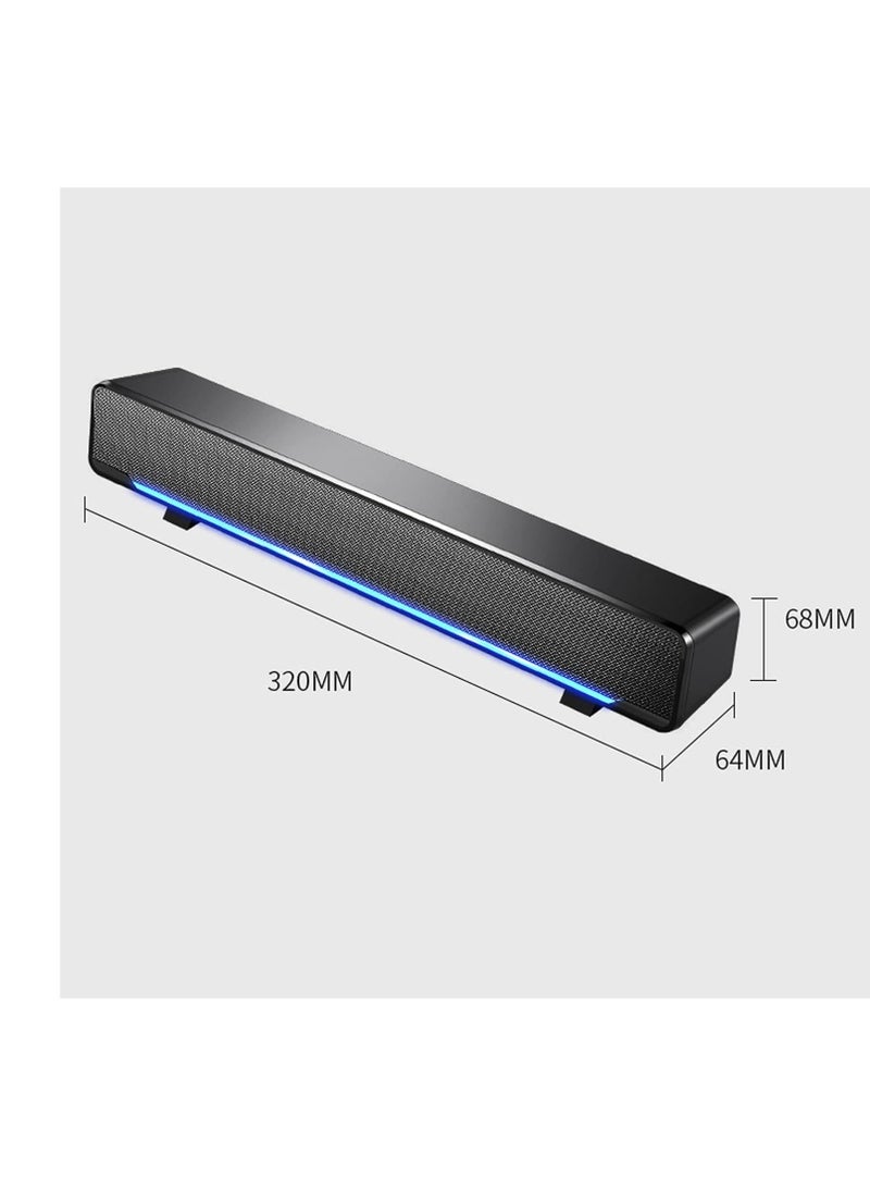 VIUAUAX SADA V-196 شريط مكبر الصوت السلكي للكمبيوتر SADA V-196 USB سلكي مضخم صوت ستيريو مضخم صوت قوي لمشغل الموسيقى الجهير صندوق صوت محيطي 3.5 ملم مدخل صوت للكمبيوتر الشخصي الكمبيوتر المحمول الهاتف الذكي الكمبيوتر اللوحي MP3 MP4 - Image 4