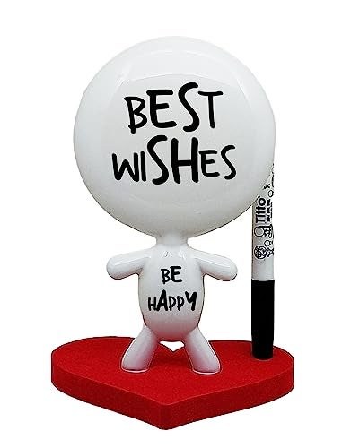 Estudio MW TITTO in Love, Draw Your Ideas - Ceramic Desk Coworkers Whiteboard Doll - Red Office Decor Design - Back to School Love Gifts - RED - Image 1