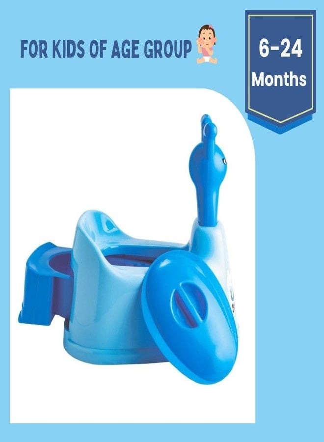 Zerya Potty Toilet Trainer Seat/Chair with Lid and High Back Support for Toddler Boys Girls (Age 7 Months to 3 Years) (Red) (Blue) - Image 2