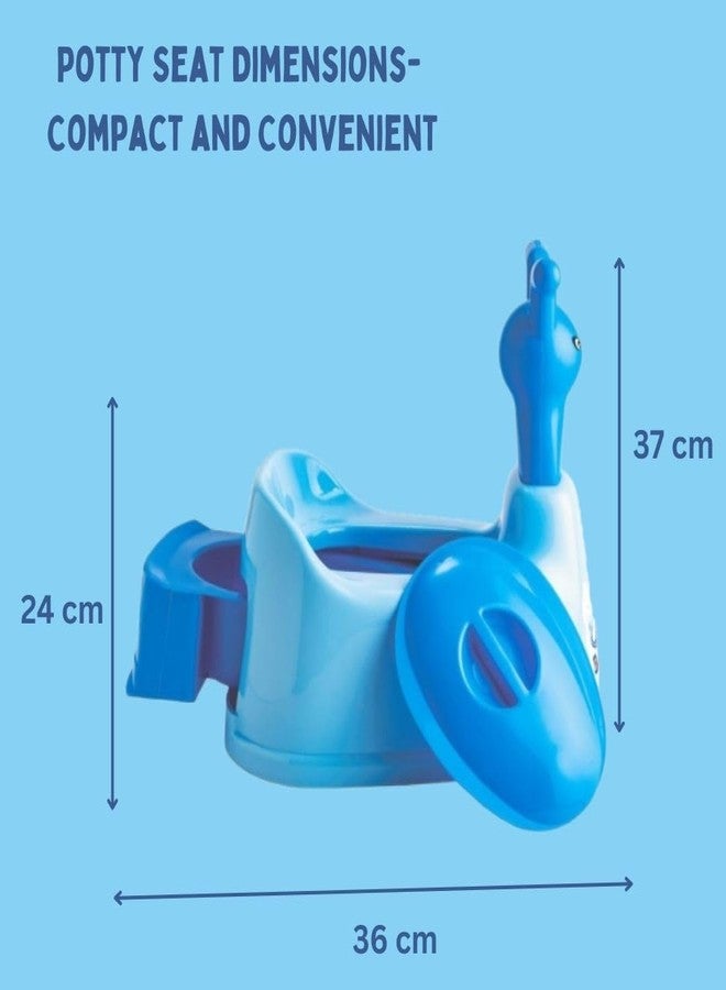 Zerya Potty Toilet Trainer Seat/Chair with Lid and High Back Support for Toddler Boys Girls (Age 7 Months to 3 Years) (Red) (Blue) - Image 5