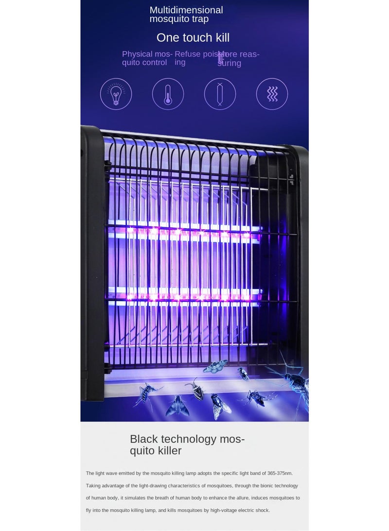general 20W LED Electric Mosquito Zapper Indoor And Outdoor Flying Fly Insect Killer Lamp Bug And Pest Trap Pest Repeller Repellent Traps Eliminator Catcher Lure Zapper Kills Mosquito - Image 3