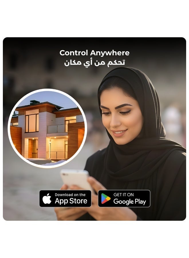 لوميف لمبة ذكية من لوميف تعمل مع اليكسا وجوجل هوم بقوة 12 واط. إضاءة ليد ذكية E27، تدعم WiFi RGB WW/WC، قابلة للتعتيم، مع 16 مليون لون و1100 لومن، وتعمل بدون Hub. - Image 5