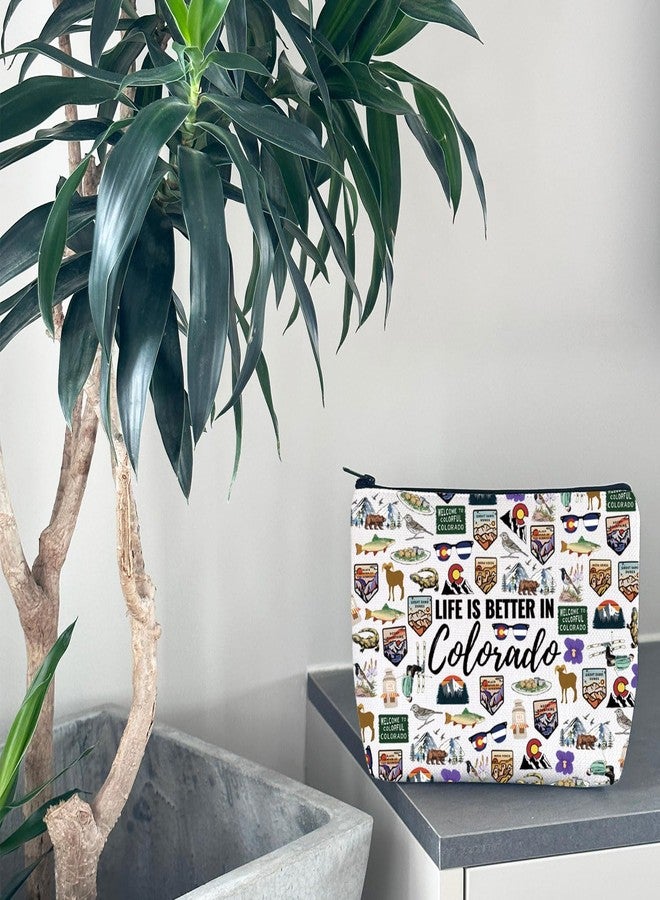 WCGXKO هدية رحلة إلى كولورادو: الحياة أجمل في كولورادو، حقيبة مكياج، تذكارات عطلة كولورادو (أجمل في كولورادو) - Image 3