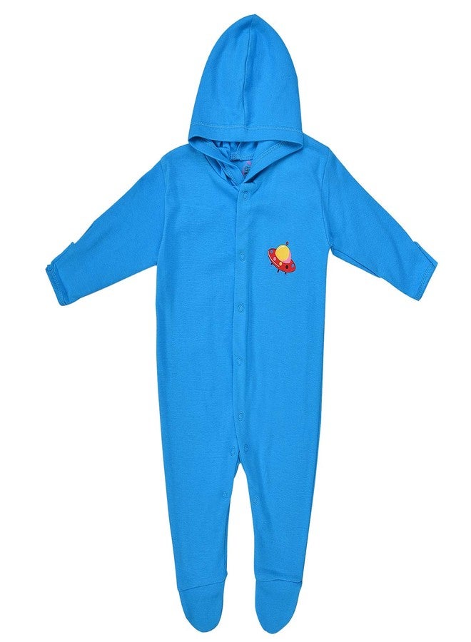 MAGIC TOWN Babyneeds New Born Baby Multi-Color Long Sleeve Cotton Sleep Suit Romper for Boys and Girls Set of 2 - Image 4