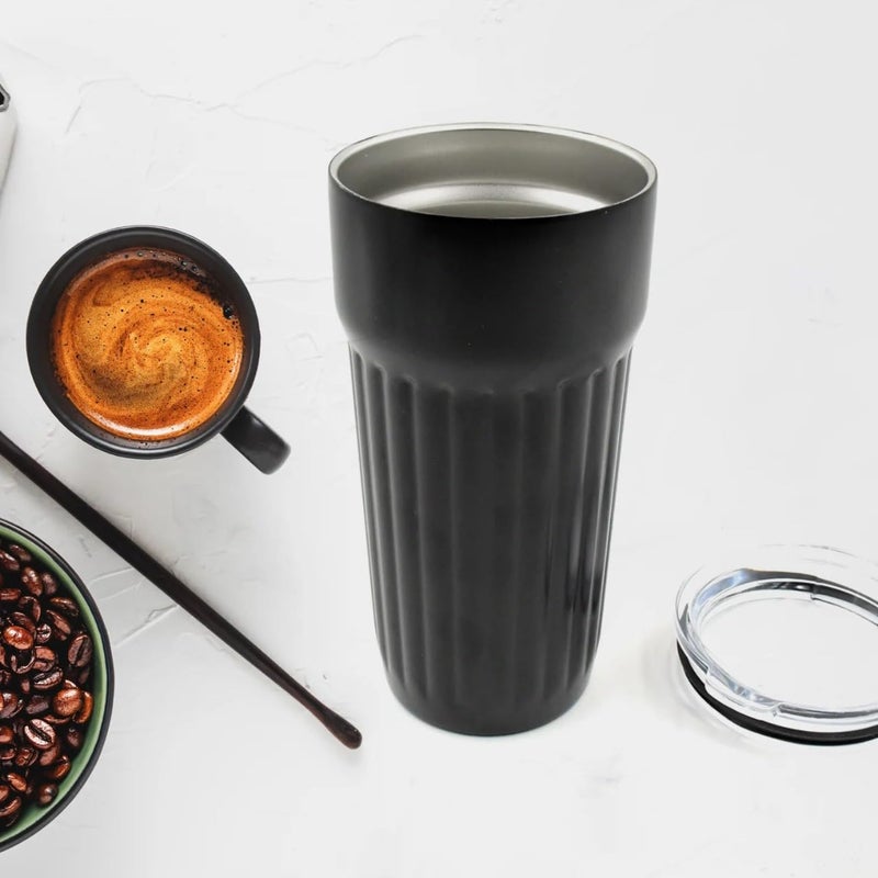 Generic HomeMates Stainless Steel Vacuum Insulated Coffee Mug 510ML Insulated Coffee Cups Double Walled Travel Mug Car Coffee Mug with Leak Proof Lid Reusable Thermal Cup for Hot Cold Drinks Coffee Tea  - Image 5