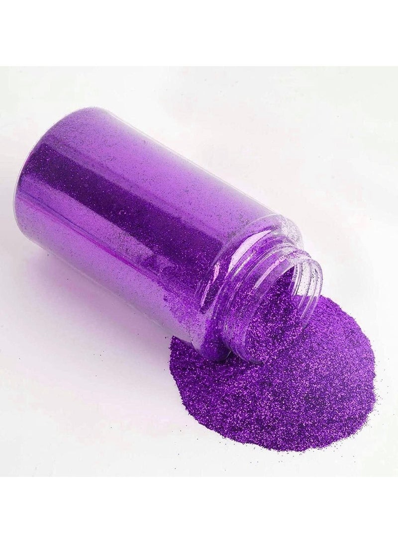 MARKQ Glitter Shaker Bottle, 100g Violet Glitter Pots for Resin Epoxy Slime Painting Scrapbooking Arts and Crafts Supplies - Image 1