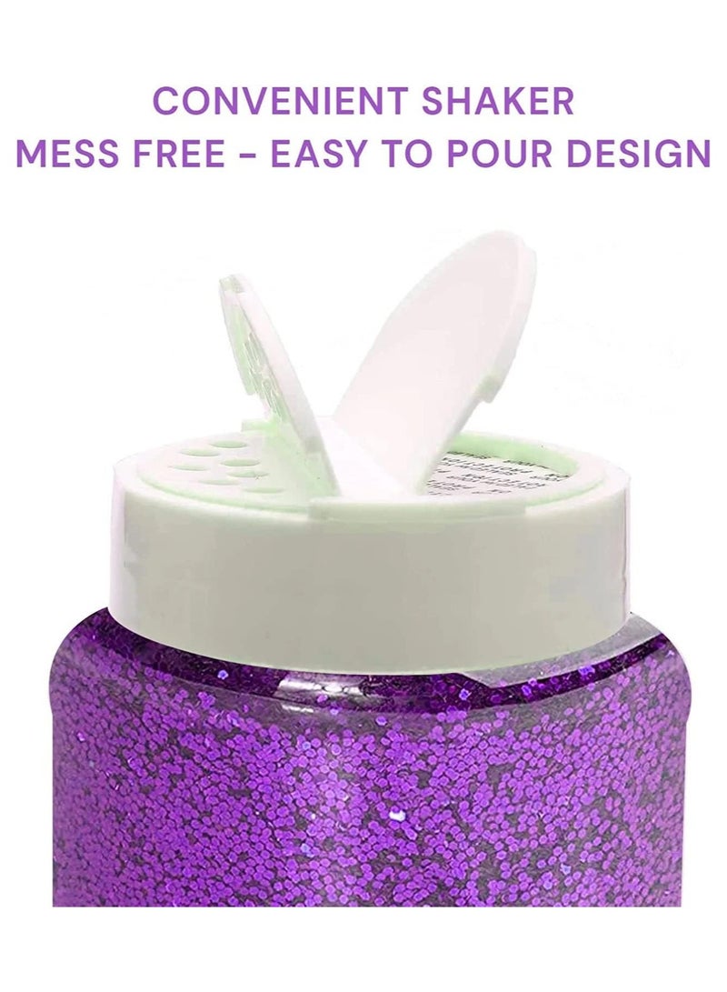 MARKQ Glitter Shaker Bottle, 100g Violet Glitter Pots for Resin Epoxy Slime Painting Scrapbooking Arts and Crafts Supplies - Image 2