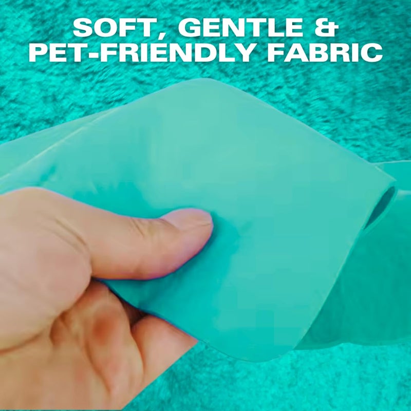 BASIL Microfiber Absorbent and Cooling Towel Size 66x43cms Color Green Eco Friendly Faster Drying Bathing Towels for Pets Dogs Cats and Multiuse Pack of 1 - Image 3
