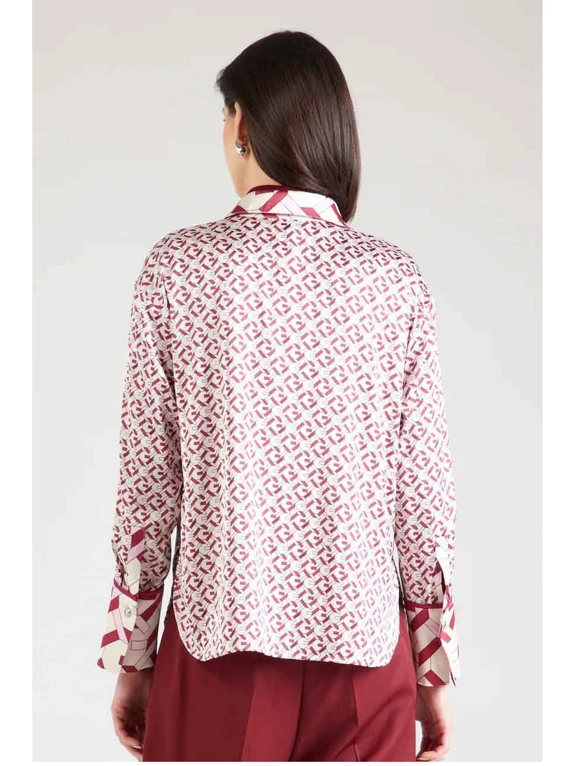 GUESS Patterned Shirred Waist Dress