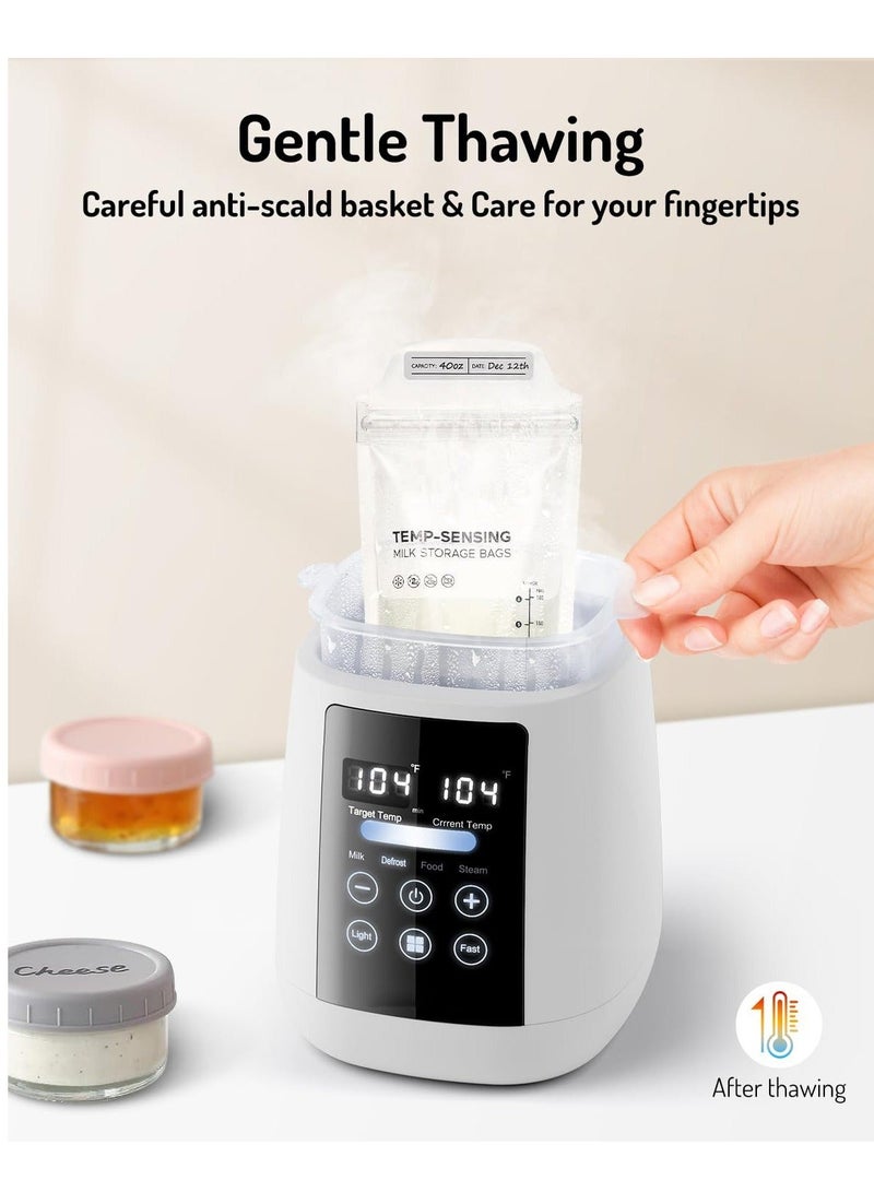 كابتن تيك سخان سريع لزجاجات الأطفال، تحكم دقيق في درجة حرارة حليب الثدي، تركيبة، ترموستات 48 ساعة، وظيفة الذوبان، ضوء ليلي، متوافق مع جميع الزجاجات - Image 4