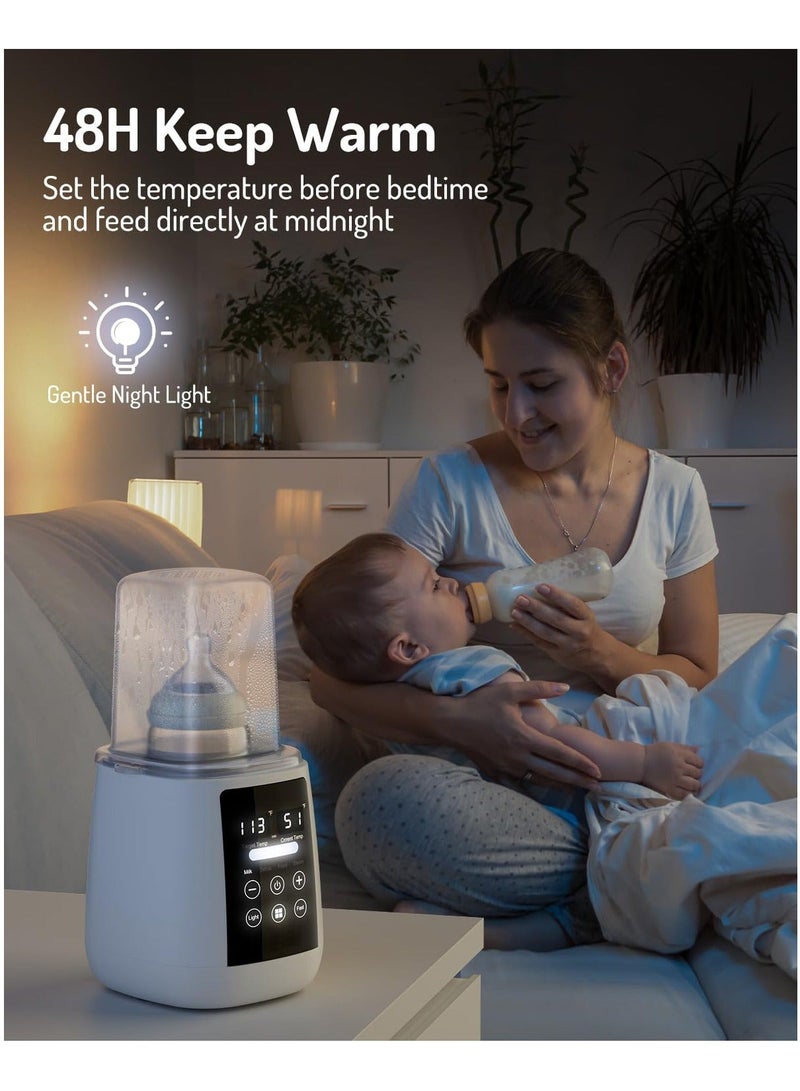 كابتن تيك سخان سريع لزجاجات الأطفال، تحكم دقيق في درجة حرارة حليب الثدي، تركيبة، ترموستات 48 ساعة، وظيفة الذوبان، ضوء ليلي، متوافق مع جميع الزجاجات - Image 5