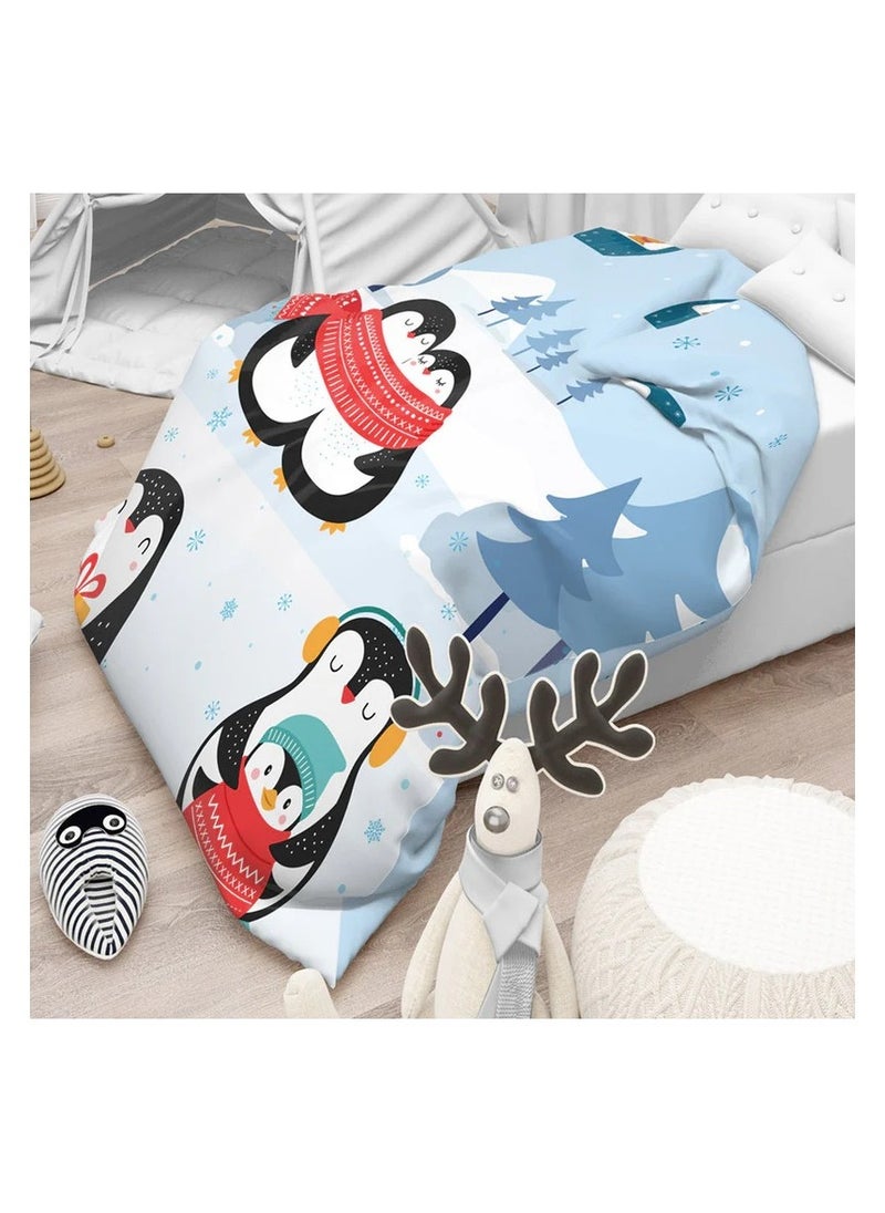 بولكاتوتس بطانية لحاف قابلة للعكس للأطفال من Polka Tots - Penguin  - Image 2