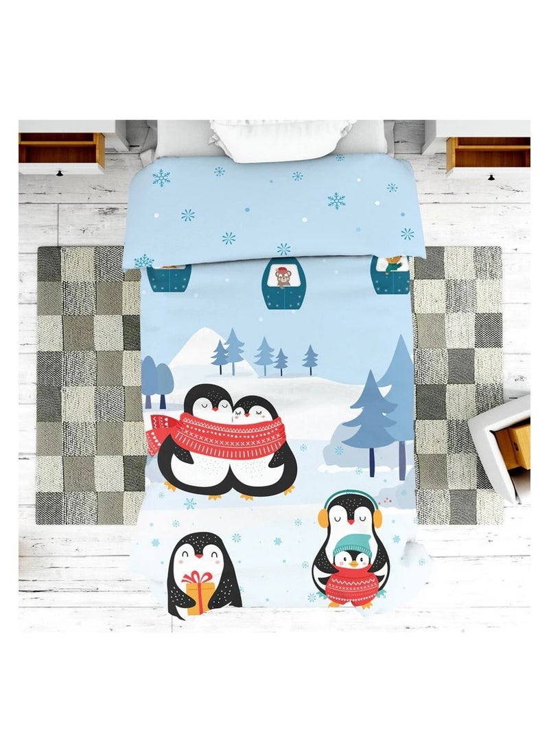 بولكاتوتس بطانية لحاف قابلة للعكس للأطفال من Polka Tots - Penguin  - Image 4