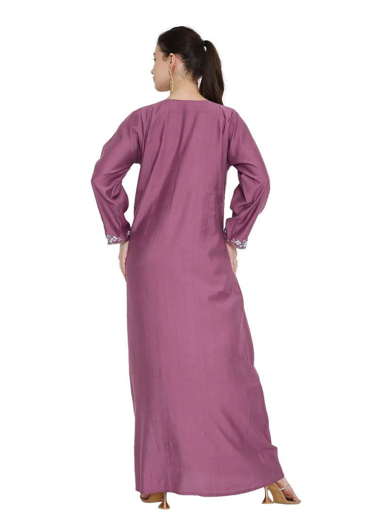 HANA & SARA flowery design long arabic jalabia kaftan dress